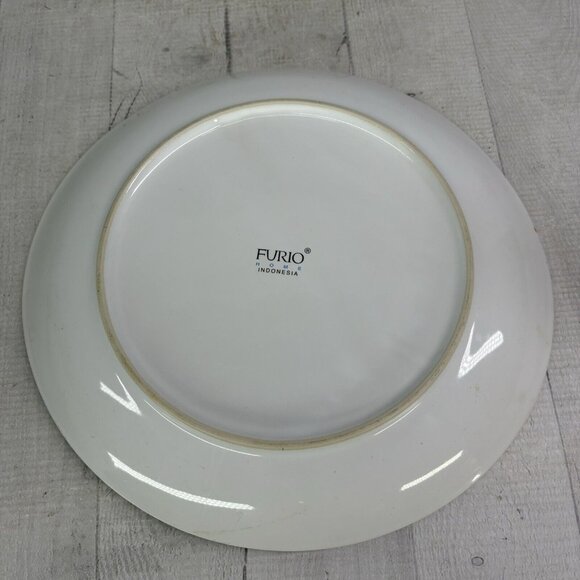 Furio Home EDEN Brown With Fruit Center Coupe Smooth 11" Dinner Plates Set of 3 - Picture 5 of 16